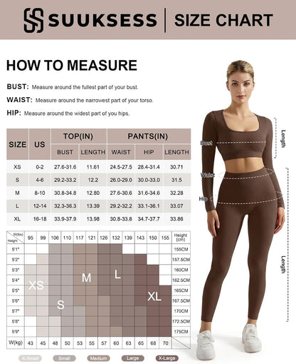 Workout Sets for Women Open Back Gym Set Long Pilates Outfits